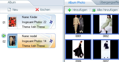 Photo DVD Maker Alben