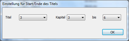 Start/Ende des Titels auswählen