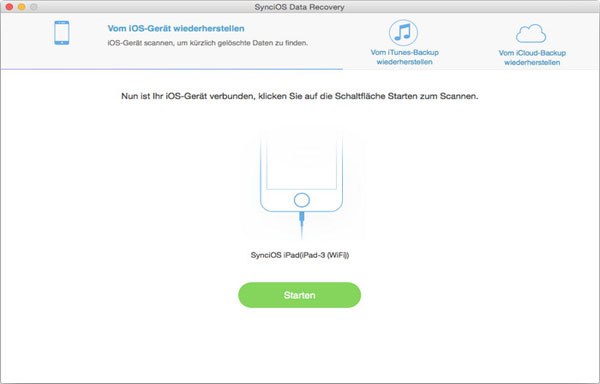 iOS-Gerät mit Syncios Data Recovery verbinden