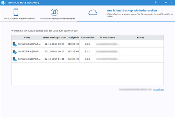 von iCloud Backup wiederherstellen