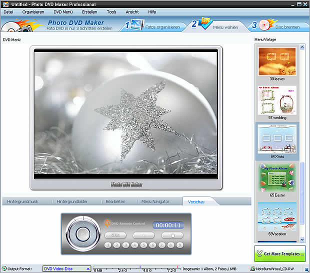 Photo DVD Maker erstellt DVD Foto
