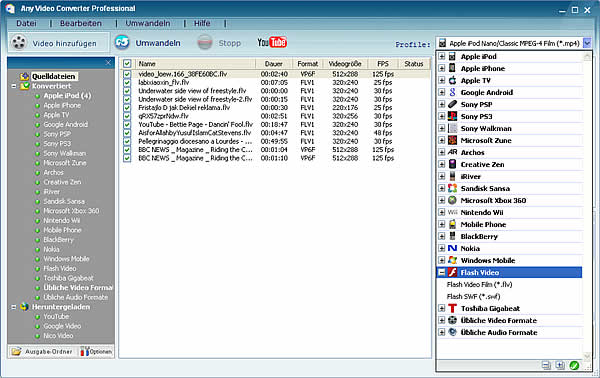 MP4 Video Converter konvertiert MP4 Videos.