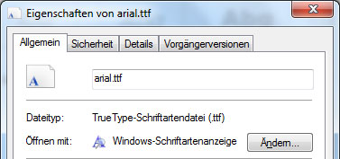 Kopieren Sie Font Name